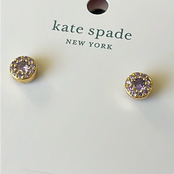 “Something Sparkly" Light purple, round CZ studs by Kate Spade - New wit… - Picture 3 of 9